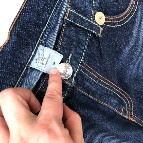 Vintage True Religion Jeans Size 38 BILLY SUPER T Blue - Picture 4 of 7